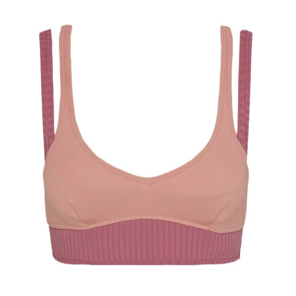 FOR LOVE & LEMONS | Romy Lounge Bra Rose Pink Sports Athletic Workout Yoga Beach - Picture 5 of 13